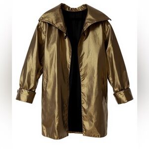 Custom reversible all weather coat. Copper/black